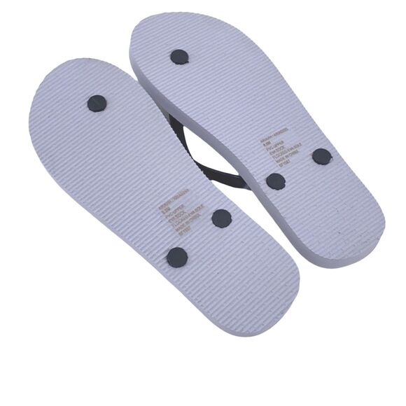 Luv Betsey Johnson Ariah Floral Stripe Flip Flop Sandals Heart Logo Womens Sz 8 - Picture 5 of 6